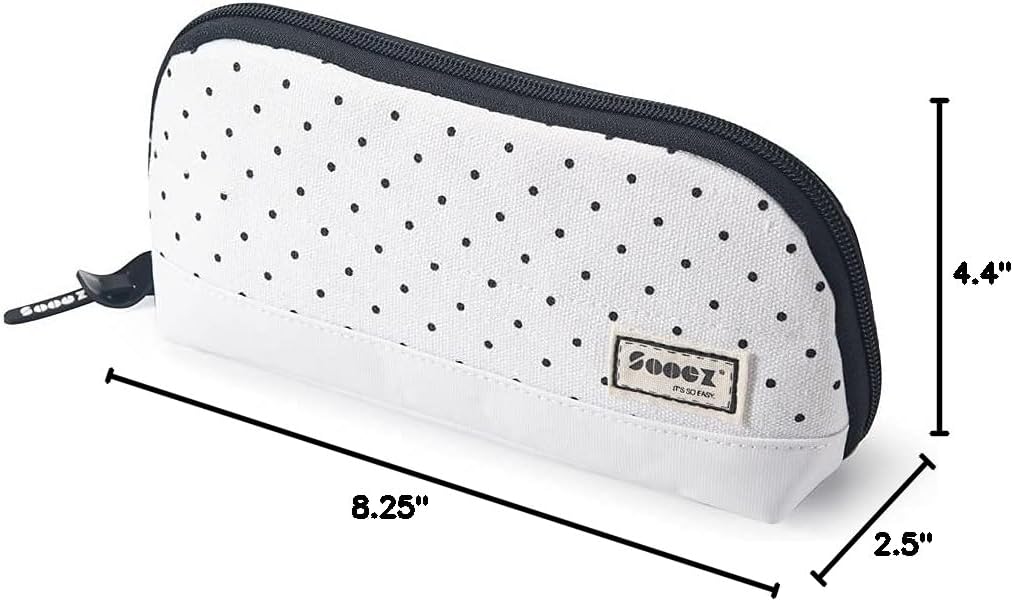 Sooez Wide-Opening Pencil Pen Case, Lightweight & Spacious Pencil Bag Pouch Box Organizer, Aesthetic Supply with Triangular Design for Adults, Grey