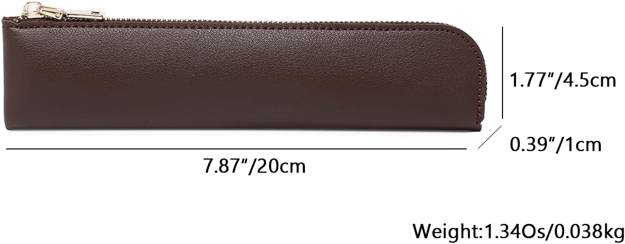 Canvas Pencil Case Small Pencil Pouch Slim Lightweight Pen Case Holder Cute Zipper Bag for School Office