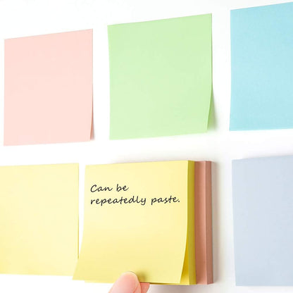 Phthdoty 8 Pads Pop Up Sticky Notes 3x3 Refills Bright Colors Self-Stick Notes Pads Super Adhesive Sticky Notes Great Value Pack