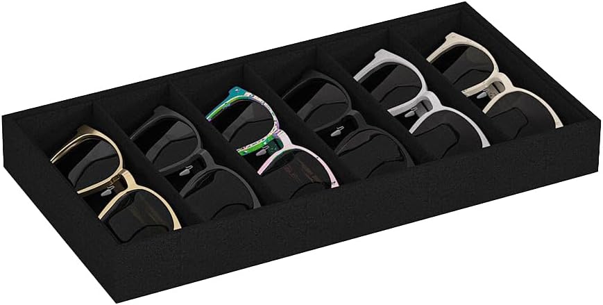 Sunglass Organizer Tray,Eyeglass Storage for Multiple Glasses,Jewelry and Sunglasses Drawer Organizer (Beige 2)