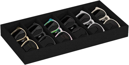 Sunglass Organizer Tray,Eyeglass Storage for Multiple Glasses,Jewelry and Sunglasses Drawer Organizer (Beige 2)