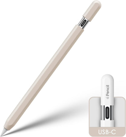 KELIFANG Silicone Case Sleeve Cover for Apple Pencil (USB-C) 2023, Cute Pink Protective Skin iPad Pencil Holder, Anti-Slip Grip Accessories Compatible with Apple Pencil 3rd Generation