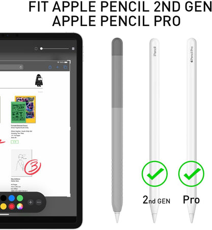 Delidigi for Apple Pencil Pro Case (2024) & Apple Pencil 2nd Generation Sleeve,Soft Silicone Grip Cover,Magnetic Charging Compatible,Double Tap Support,Gradient Color Design