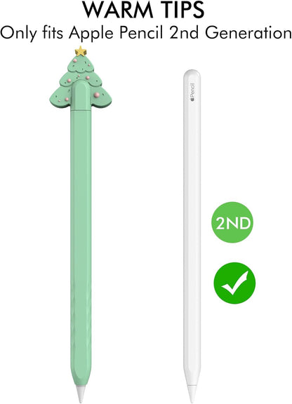 NIUTRENDZ Cute Bear Apple Pencil Case for Apple Pencil 2nd Generation Case Silicone Protective Cover Sleeve Skin Accessories (Brown, Apple Pencil 2nd Generation)