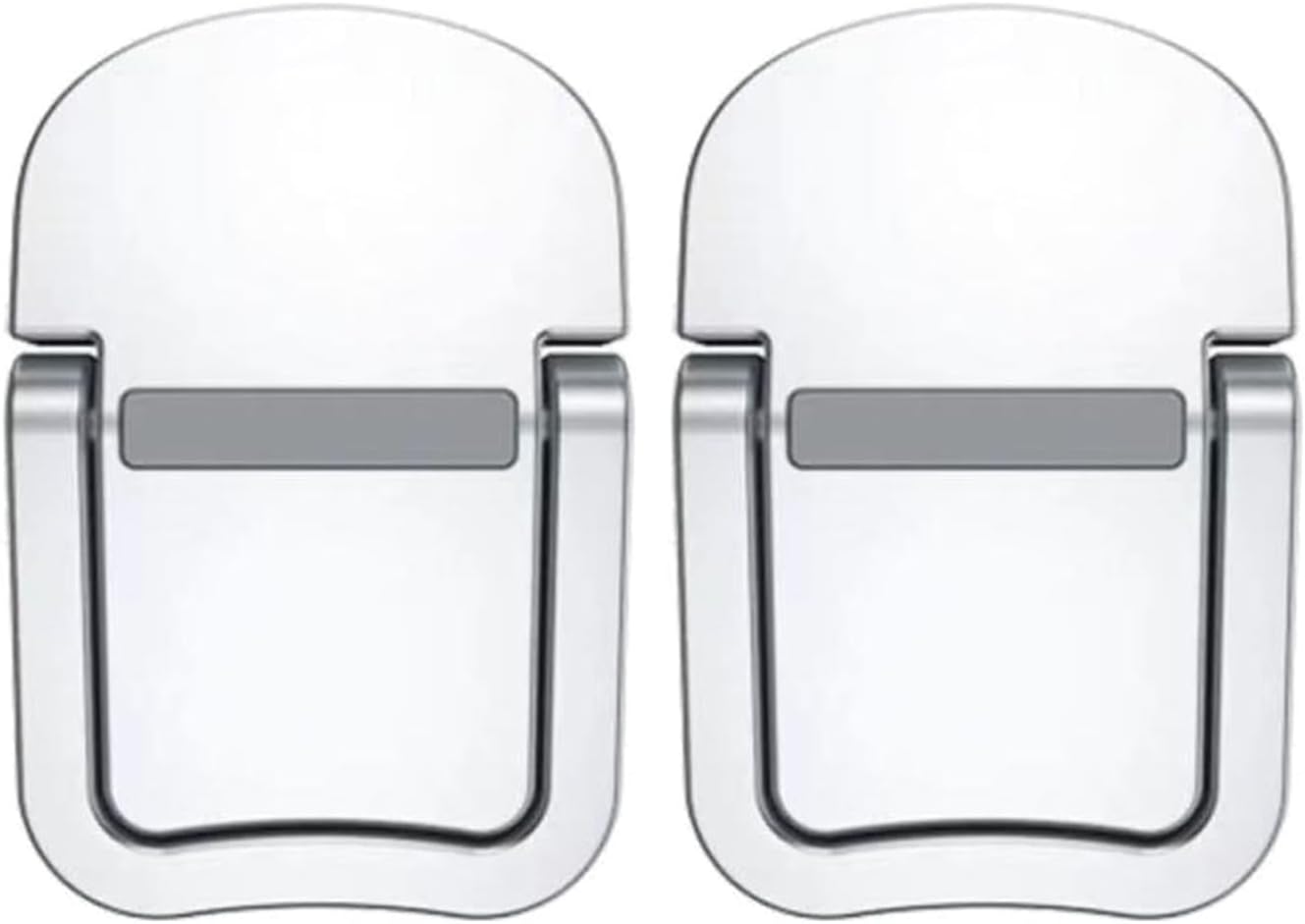 Mjaie 2Pieces Laptops Stand Invisible Computer Stand Foldable Portable Ventilated Desktop Laptops Bracket Keyboards Stand Triangular Support Angle, Silver