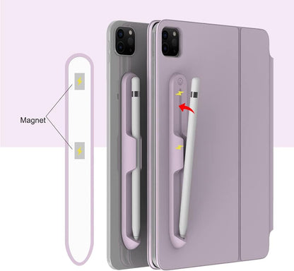 LOVE MEI iPencil Holder Sticker for Apple Pencil 1st/2nd Generation, Strong Adhesive Silicone Holder Sticker [Magnetic Attach Design] Accessories for iPad Stylus Pens