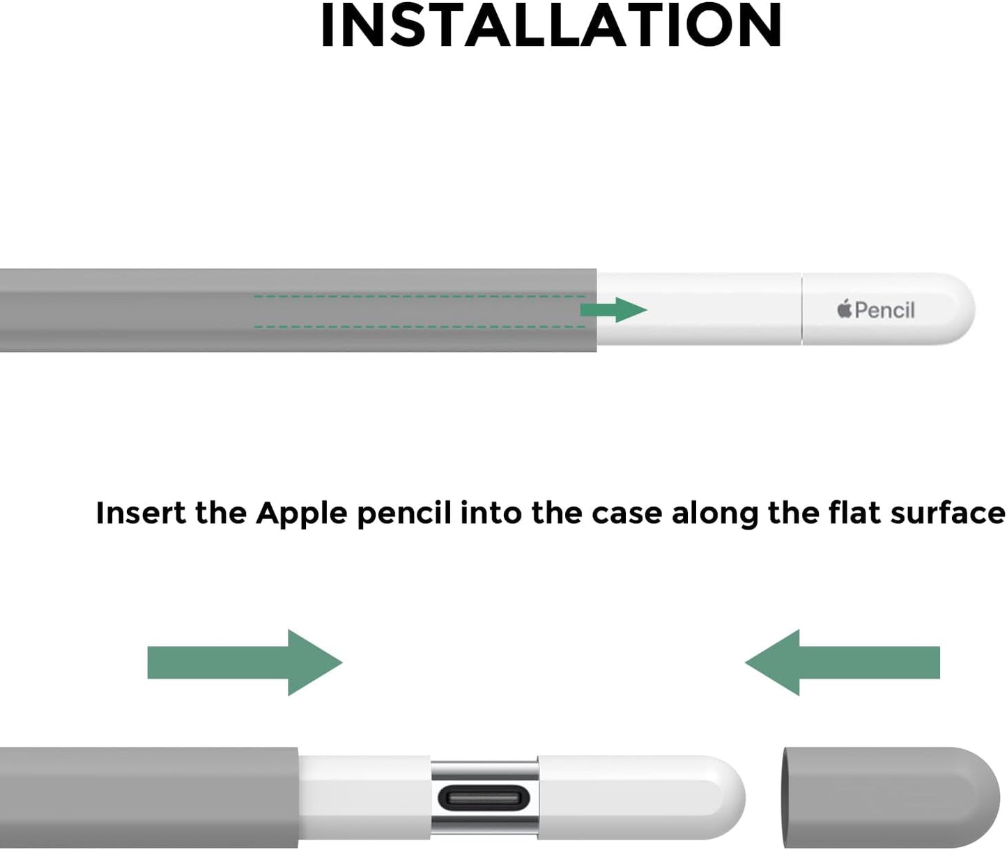 AhaStyle Silicone Case for Apple Pencil (USB-C) 2023 Ultra Thin Proteative Cover Skin Apple Pencil Sleeve Anti-Slip Grip Compatible with Apple Pencil USB C (Lavender)