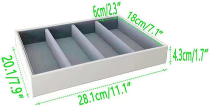 Premium Quality Sunglasses Tray Organizer Display PU Leather Exterior Soft Velvet Liner