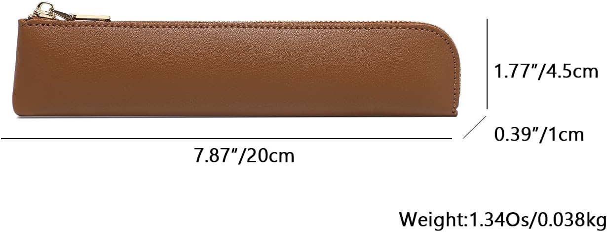 Canvas Pencil Case Small Pencil Pouch Slim Lightweight Pen Case Holder Cute Zipper Bag for School Office