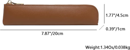Canvas Pencil Case Small Pencil Pouch Slim Lightweight Pen Case Holder Cute Zipper Bag for School Office
