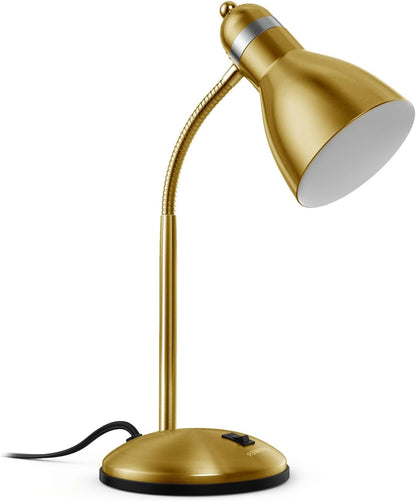 LEPOWER Metal Desk Lamp, Eye-Caring Table Lamp, Study Lamps with Flexible Goose Neck for Bedroom, Home Office (Matte Black)