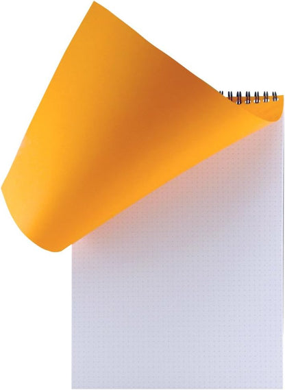 Rhodia #16 Wirebound Notepad 5.8" x 8.3" Dot Pad, Orange Cover