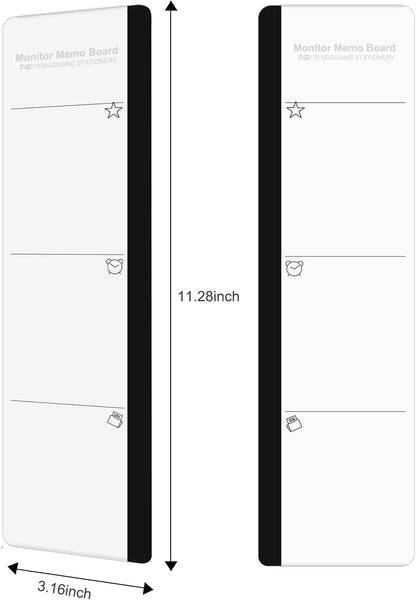 Office Desk Accessories 2pcs Multifunction Computer Monitor Memo Board - Transparent Computer Side Panel Memo Creative Monitor Side Panel Suitable for Office Home Desktop