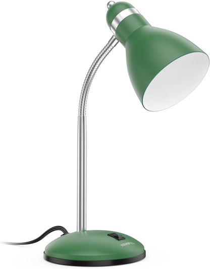 LEPOWER Metal Desk Lamp, Eye-Caring Table Lamp, Study Lamps with Flexible Goose Neck for Bedroom, Home Office (Matte Black)