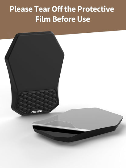 Ergonomic Mouse Pad and Keyboard Wrist Rest Support Set, Massage Design Mousepad for Carpal Tunnel Pain Relief, Memory Foam, Non-Slip PU Base for Computer Desk, Black