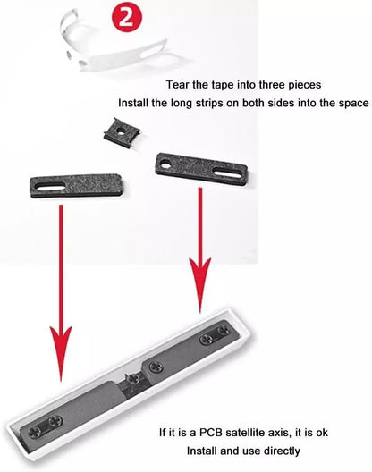 Mechanical Keyboard Spacebar Foam Sound Insulation Foam Noise Absorbing Switch Silencer Pad Cotton Compatible with 6.25U Mechanical Keyboard Space Bar Black 4PCS/Set