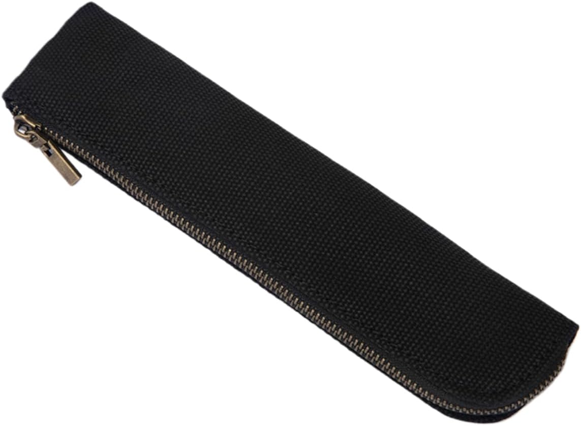 Canvas Pencil Case Small Pencil Pouch Slim Lightweight Pen Case Holder Cute Zipper Bag for School Office