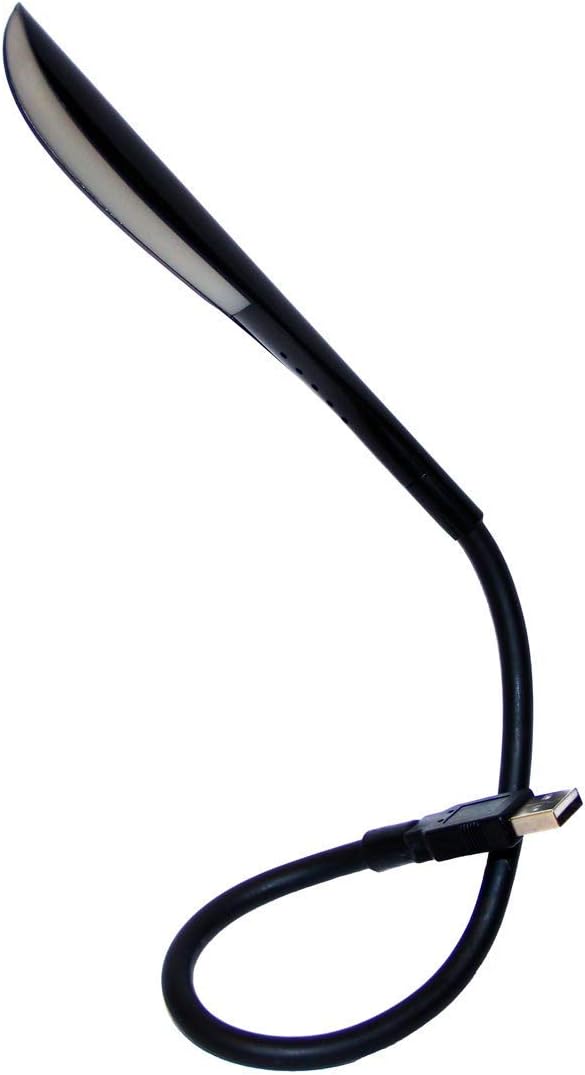 USB Reading Lamp with 14 LEDs Dimmable Touch Switch and Flexible Gooseneck for Notebook Laptop, Desktop, PC and MAC Computer + On/Off Setting (14 LED, Black)