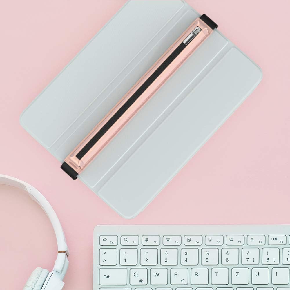 MoKo Pencil Case Fit Apple Pencil Pro, iPencil (USB-C), Apple Pencil 1st/2nd Generation, Stylus Pencil Sleeve PU Leather Zipper Pouch with Elastic Band for 9.7"-12.9" Tablet, Space Gray