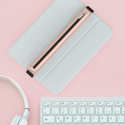 MoKo Pencil Case Fit Apple Pencil Pro, iPencil (USB-C), Apple Pencil 1st/2nd Generation, Stylus Pencil Sleeve PU Leather Zipper Pouch with Elastic Band for 9.7"-12.9" Tablet, Space Gray
