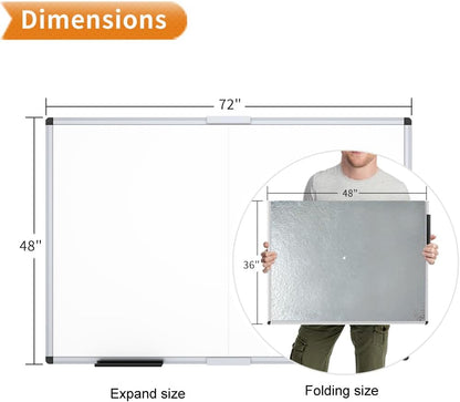 VIZ-PRO Magnetic Dry Erase Board, 24 X 18 Inches, Silver Aluminium Frame