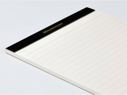 Maruman Mnemosyne Lined Notebook- Vertical A5, 5.83" x 8.27", 70 Sheets / 140 Pages, 7mm College Ruled With Center Line Journal, Perforated Pages & Wire-Bound to Lay Flat, Black, Made in Japan - Colors B