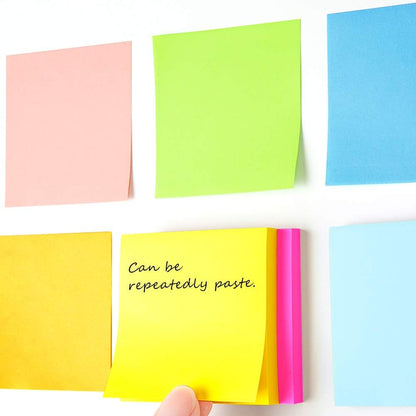 Phthdoty 8 Pads Pop Up Sticky Notes 3x3 Refills Bright Colors Self-Stick Notes Pads Super Adhesive Sticky Notes Great Value Pack
