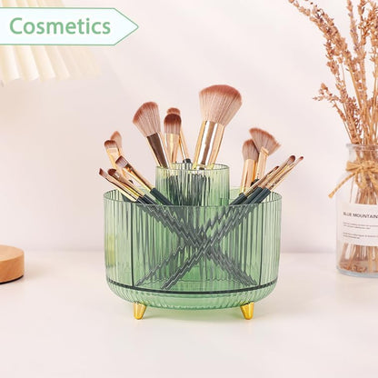 SKYDUE Rotating Pencil Pen Holder, Pen Organizer with 5 Slots - Aesthetic Desk Organizer and Accessories for School, Home, Office Supplies