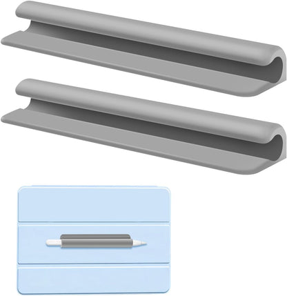 eZAKKA 2PCS Silicone Pencil Holder, Stylus Holder For Stylus Pens,For Most Pens,Pencils,Self-Adhesive Stick To Notebooks,Diary, Desks,Tablet, Black