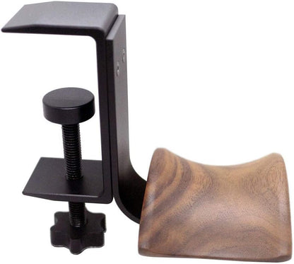 YANGMEI Under-Desk Mount Headphone Hanger Holder Headset Stand Walnut Wood Headphone Rack Hook Desk Tabletop Tape Under-Desk Mount Headphone Hanger Holder for Audio,Studio & Gaming Headphones