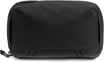 Peak Design Small Tech Pouch, Black, Electronics Organizer for Travel or Everyday Carry, Origami-Style Storage, Cable Pass-Through, Weatherproof Recycled Nylon, Gear Carry Bag for Men and Women