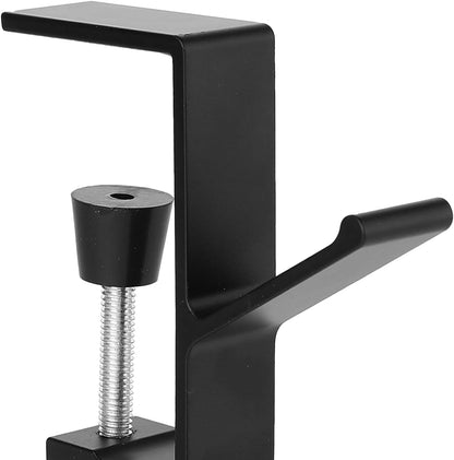 cobee Purse Hook for Table, Purse Hanger for Desk, Clamp-On Under Desk Backpack Hanger, Women's Bag Hook for Handbag and Purse Holder(Black Single Hook)