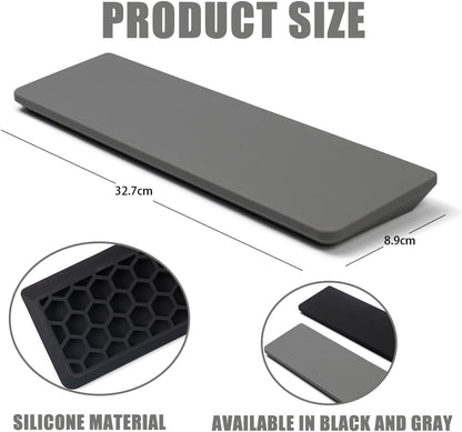 Ergonomic 75% Keyboard Wrist Rest-12.8" Silicone Non-Slip Keyboard Cushion, Computer Wrist Rest, Relief of Hand Pain(Grey)