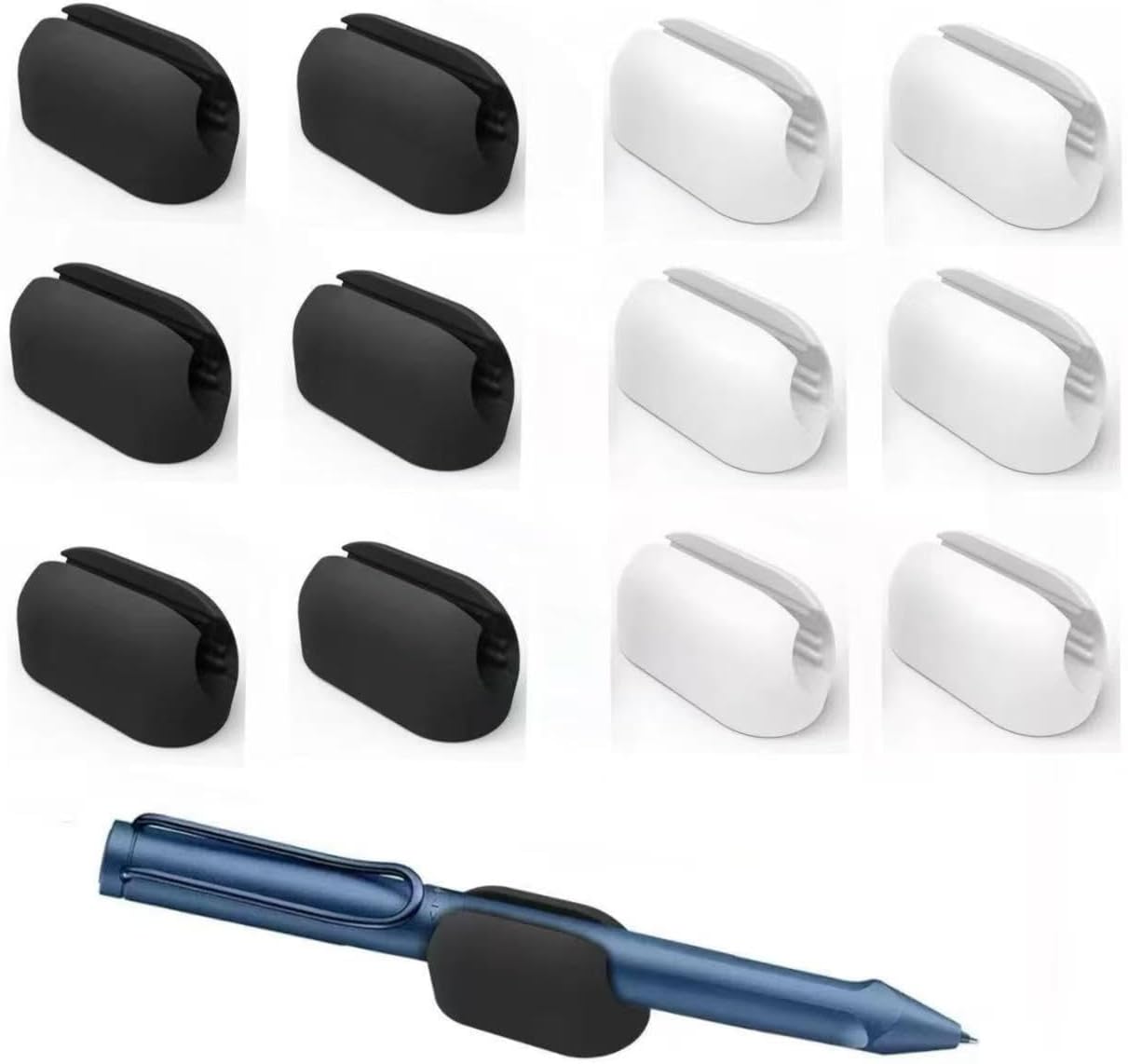 Rgar Pencil Holders,Silicone Pen Holde,Stylus pencil holder, pencil storage，Silicone Pen Holders for Clipboard,Sticky Pen Holder for Desk, Office Teacher Supplies Stylus Holder (black12)