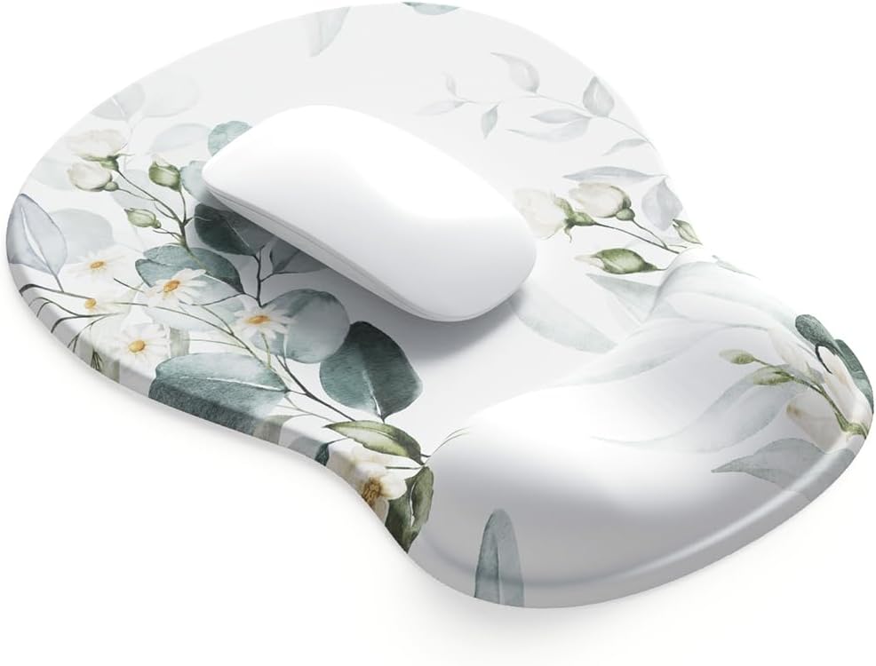 ErgoComfort Gel Wrist Rest Mouse Pad-Ergonomic Office Mousepad with Wrist Support-Non-Slip, Design Desk Accessories Mat for Home&Game Decor (06Mocha Sand)