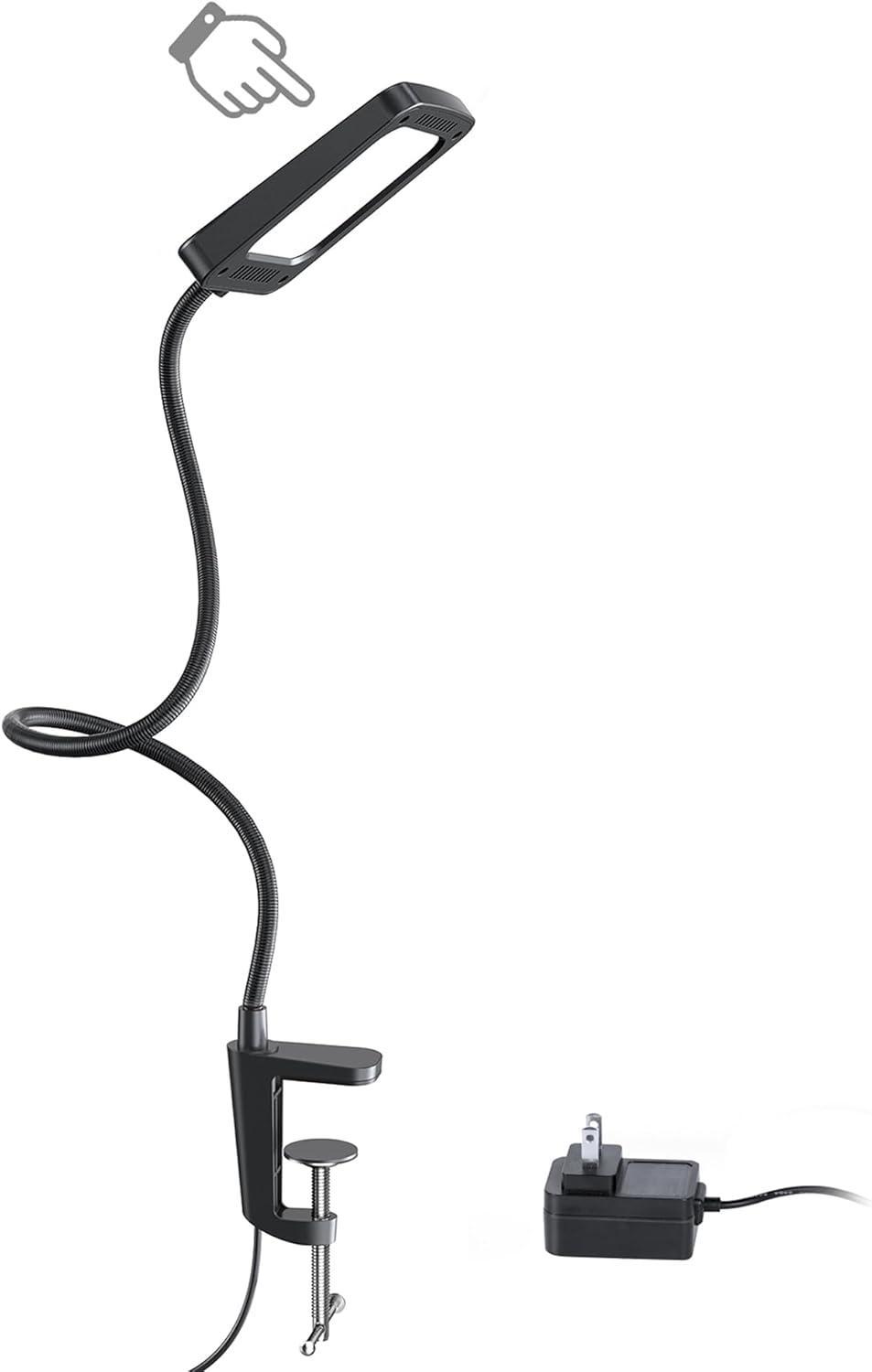 TROND LED Desk Lamp with Clamp, 1000LM Super Bright 3-Level Dimmable Desk Light 6000K Daylight, Extra-Long Flexible Gooseneck Clip on Light, Eye-Care Clamp Lamp for Painting, Workbench,Reading, Sewing