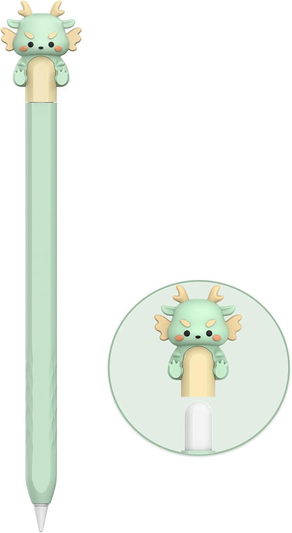 NIUTRENDZ Cute Bear Apple Pencil Case for Apple Pencil 2nd Generation Case Silicone Protective Cover Sleeve Skin Accessories (Brown, Apple Pencil 2nd Generation)