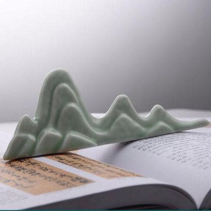 Ceramic Pen Holder & Brush Stand - Green - Calligraphy & Painting Brush Organizer