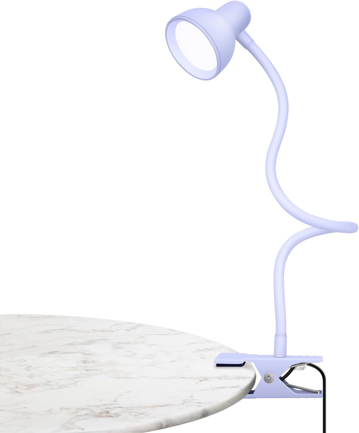 LiFMIRA Clip-on Reading Light - 3 Color Modes, 10 Dimmable Brightness, Eye Care Clamp Desk Lamp with Flexible Gooseneck for Reading in Bed, Desk, Headboard, Computer