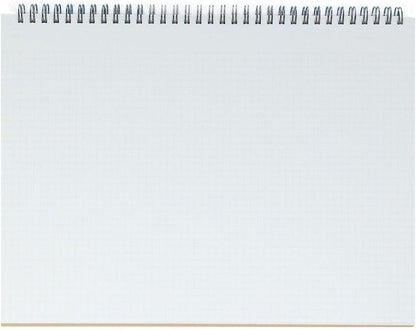 Maruman Mnemosyne Grid Notebook- Horizontal A4 Layout, 8.27" x 11.69", 70 Sheets / 140 Pages, 5mm Graph Paper Journal, Perforated Pages & Wire-Bound to Lay Flat, Black, Made in Japan