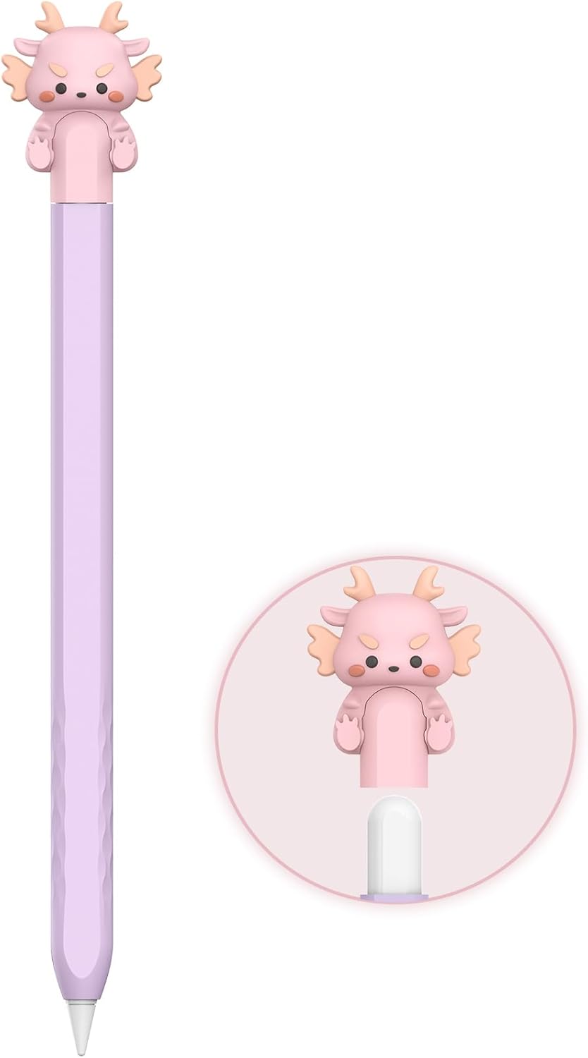 NIUTRENDZ Cute Bear Apple Pencil Case for Apple Pencil 2nd Generation Case Silicone Protective Cover Sleeve Skin Accessories (Brown, Apple Pencil 2nd Generation)