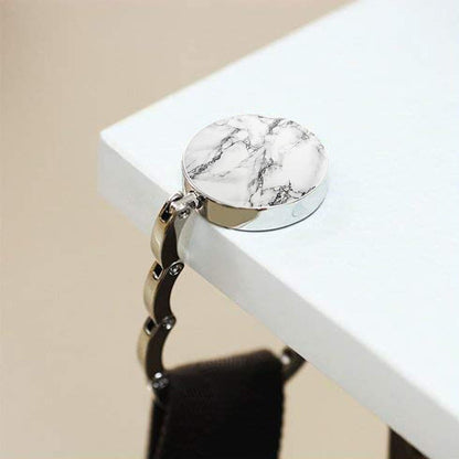 Bosketo Foldable Purse Hook Womens Bag Table Hanger Collection Desk Hooks for Purse (3pack Pretty Floral Hook)