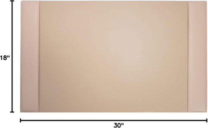 DACASSO Bonded Leather Desk Pad with Side Rails - Luxury Leather Desk Blotter for Writing - Padded Executive Desk Surface Protector - ( Burgundy, 30” x 18”)