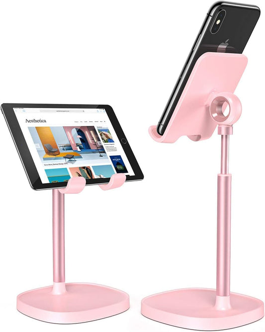 LISEN Cell Phone Stand Phone Holder for Desk Office Decor, Office Desk Accessories Women PC Gaming Essentials iPhone Stand Gadgets Men Gift for Father Fit OtterBox Case Switch iPad Air Tablet 4-10 in