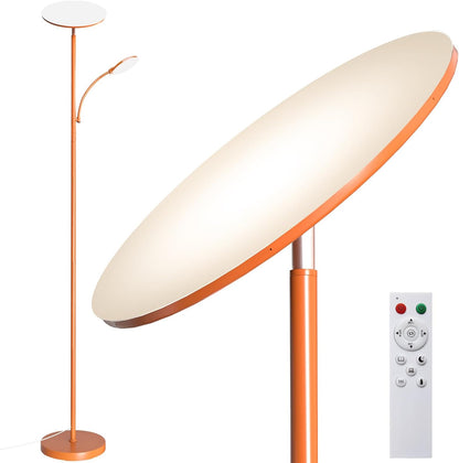 marctronic Floor Lamps for Living Room, 44W/4500LM Super Bright 2 in 1 LED Floor Lamp with Remote, Stepless Dimmable, 69" Tall Standing Floor Lamp with Bendable Reading Light for Bedroom Office
