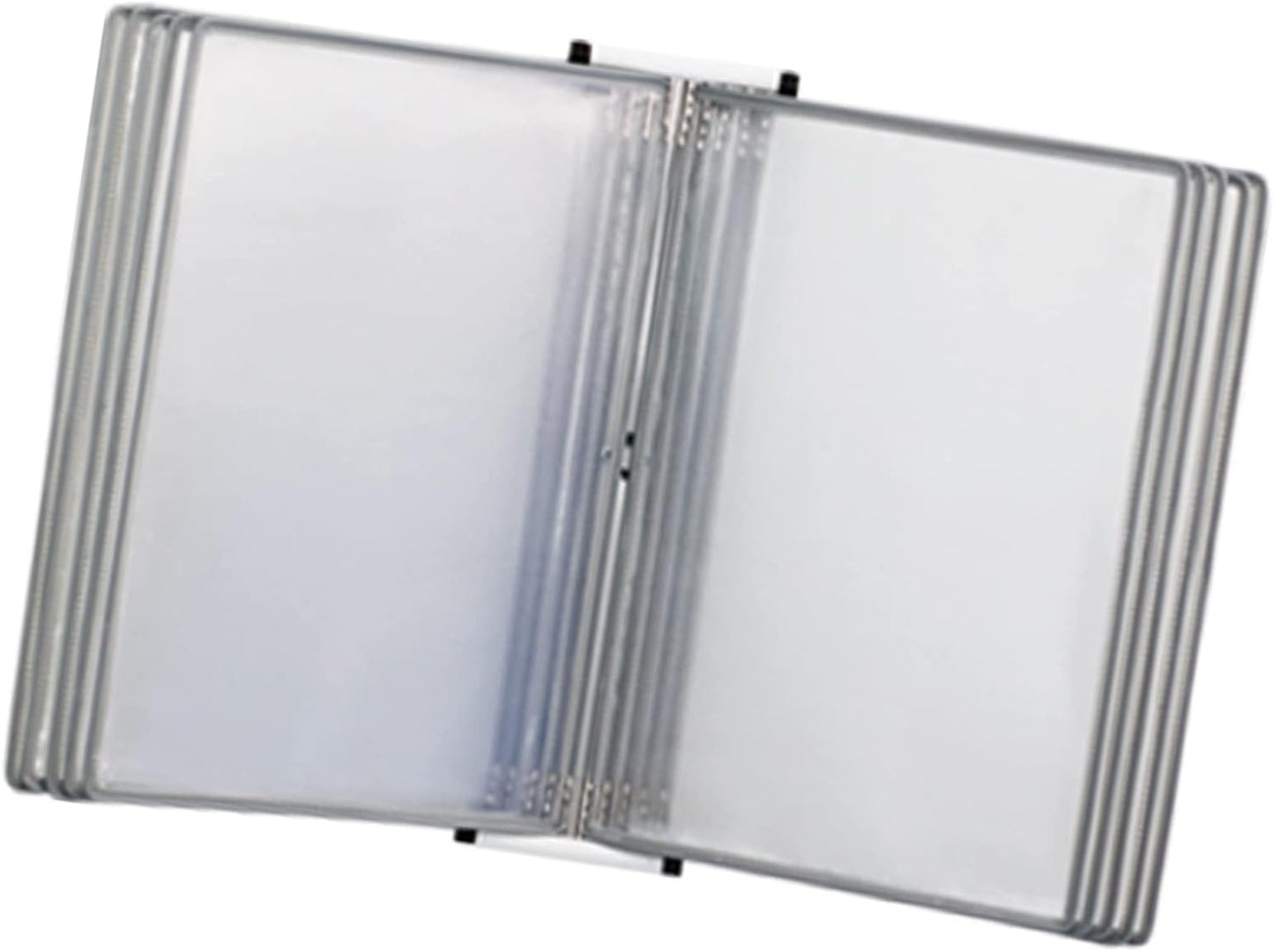 Wall Mount Reference Display System, Catalog Display Rack, A4 Folder Wall-Mounted File Holder, 10 Panels Desktop/Wall Reference System, Poster Flip Book,Folders(Green)