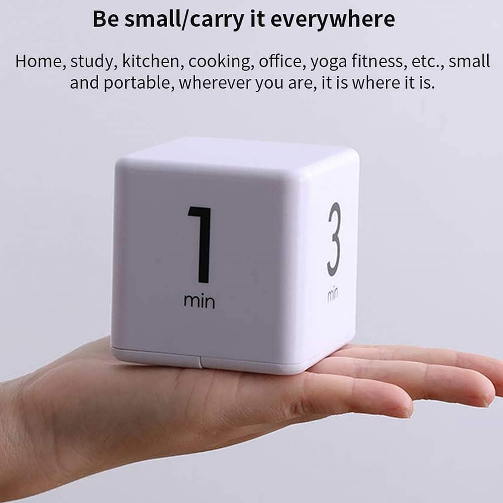 JOYIT Cube Timer 1 3 5 10 Minutes - Flip Countdown Visual Timer for Time Management, Kitchen, Workout, Study, Classroom, Office, Games