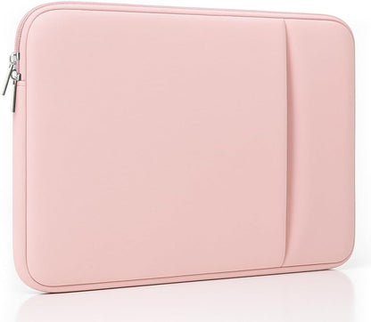 Laptop Sleeve for MacBook Neo/Air/Pro 13 inches A18/M5/M4/M3/M2/M1 Chip 2026-2020 A3404 A3449 A3240 A3113 with 2 Pockets Tablet Bag Case Accessories (Bright Pink)