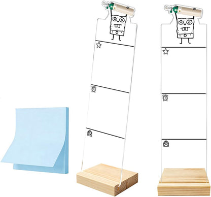 Monitor Memo Board Computer Monitor Memo Board Sticky Note Organizer Hold On Partner Im Overstimulated Sign Acrylic Desk Accessories Removable Wooden Base Set Sticky Notes 100 Sheets 11.8×3.1 inches