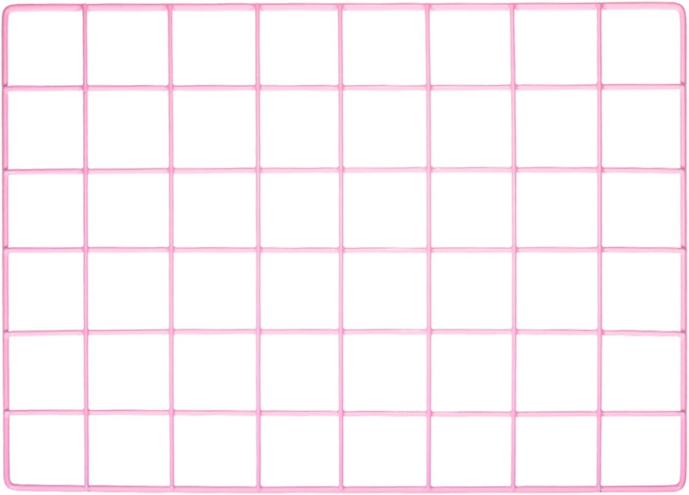 YOKIVE Iron Wire Grid Panel, Decorative Panels Board | Photo Pictures Display Holders Hanging Frame for Home Office (Black, 16"x12")